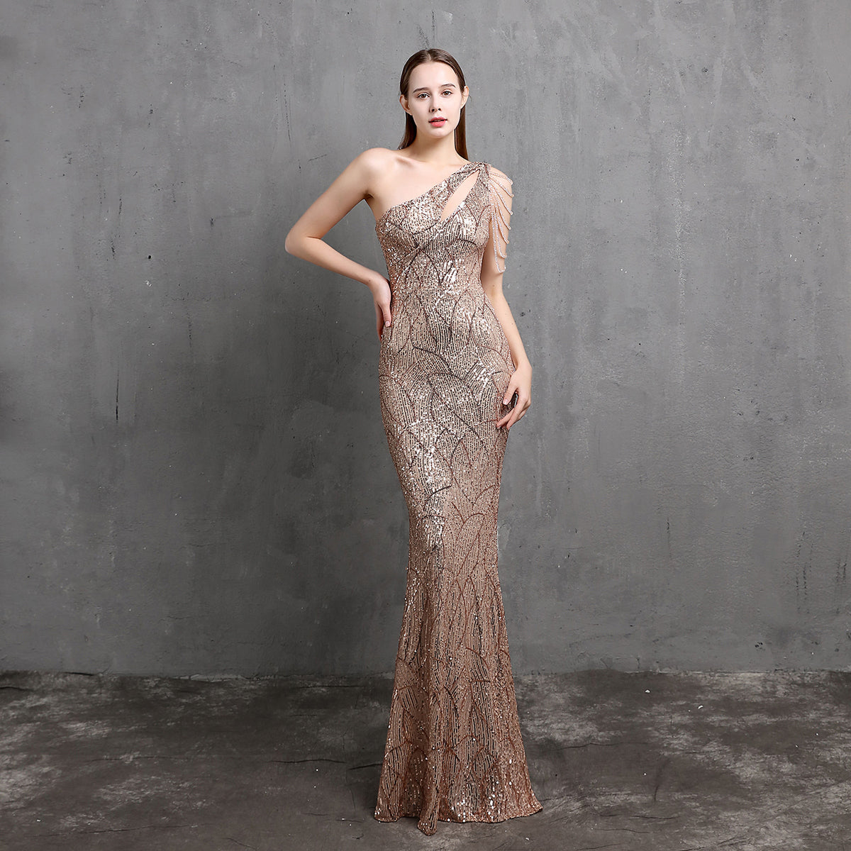 Sofya 18519 # Dress Female Fairy Dreamy Socialite Party Party Evening Dress Long Slim Toast Dress Bride
