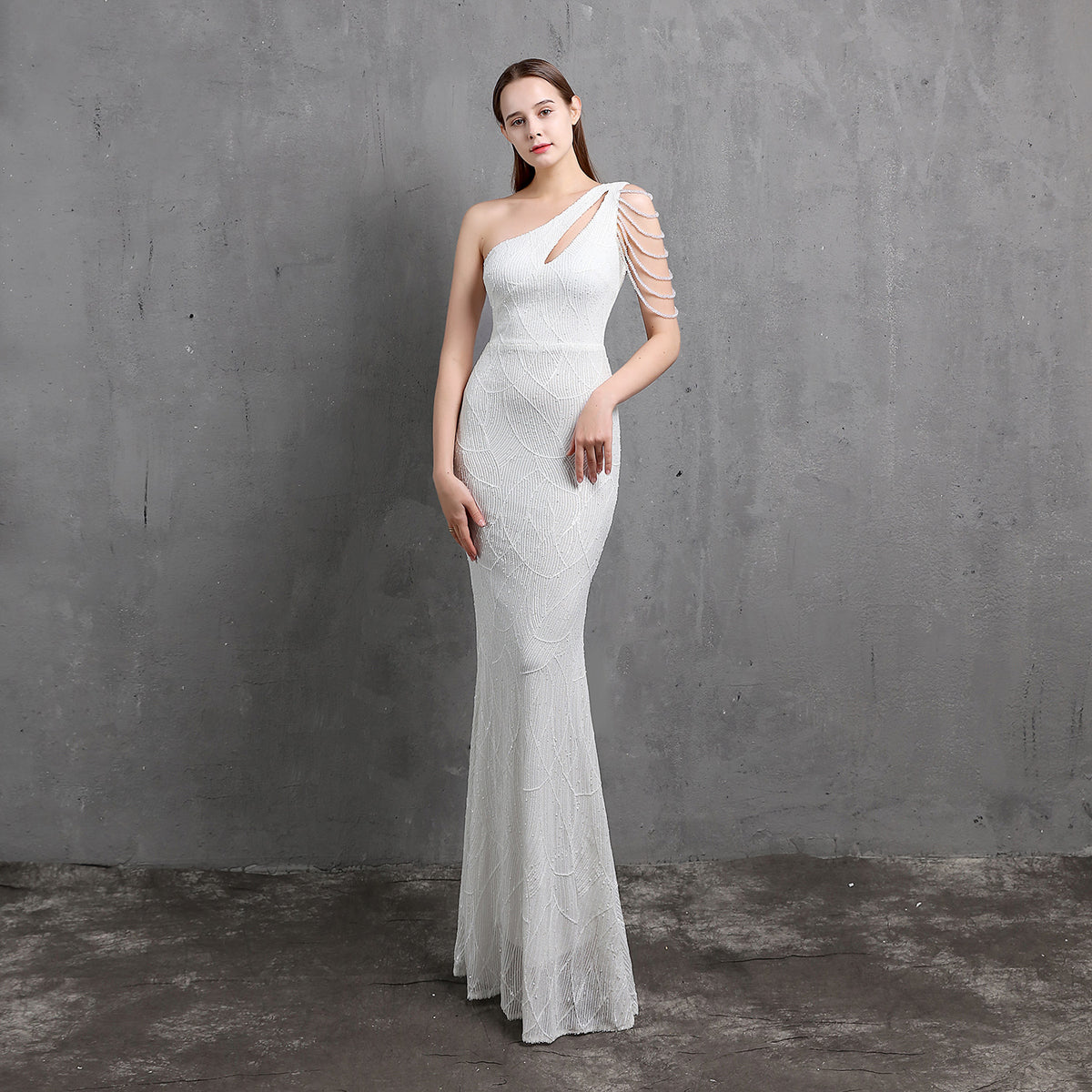 Sofya 18519 # Dress Female Fairy Dreamy Socialite Party Party Evening Dress Long Slim Toast Dress Bride
