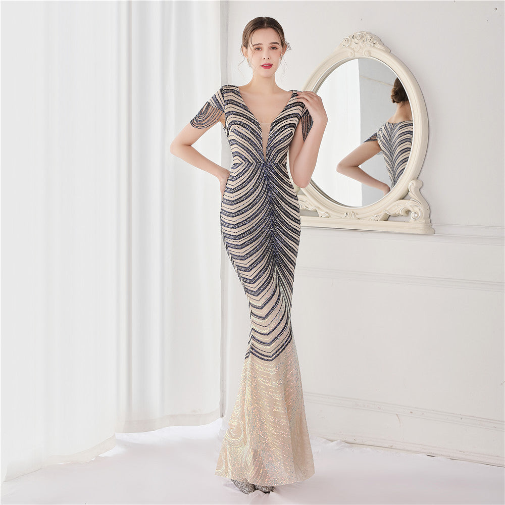 Sofya 19085# positioning flower beads + craft beads party evening dress long toast bride