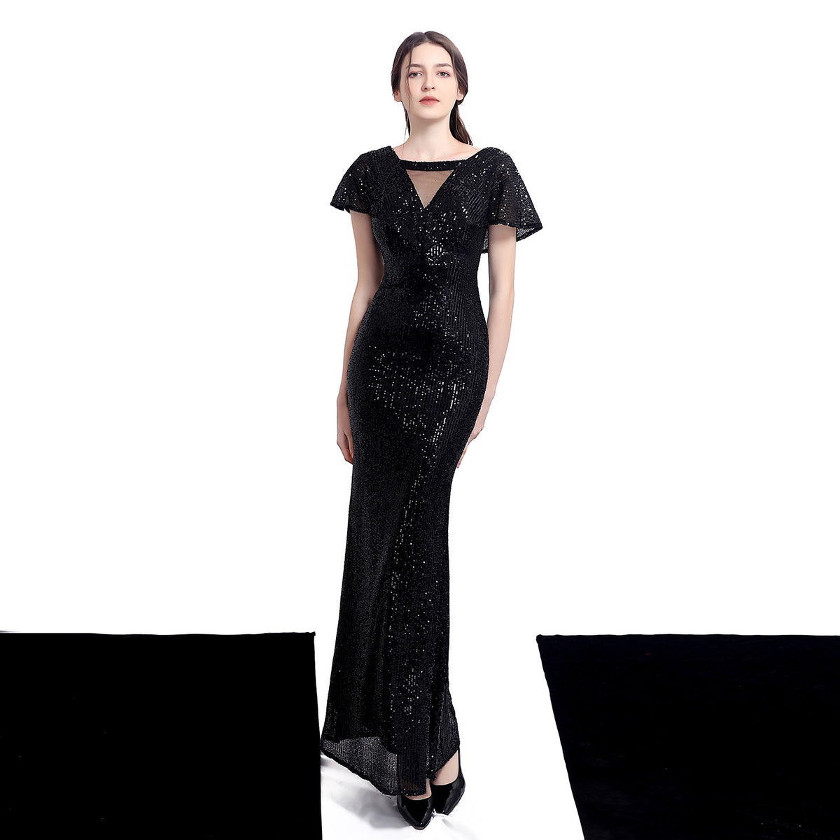 Sofya 18133 # Dress Female Fairy Dreamy Socialite Party Party Evening Dress Long Slim Toast Dress Bride