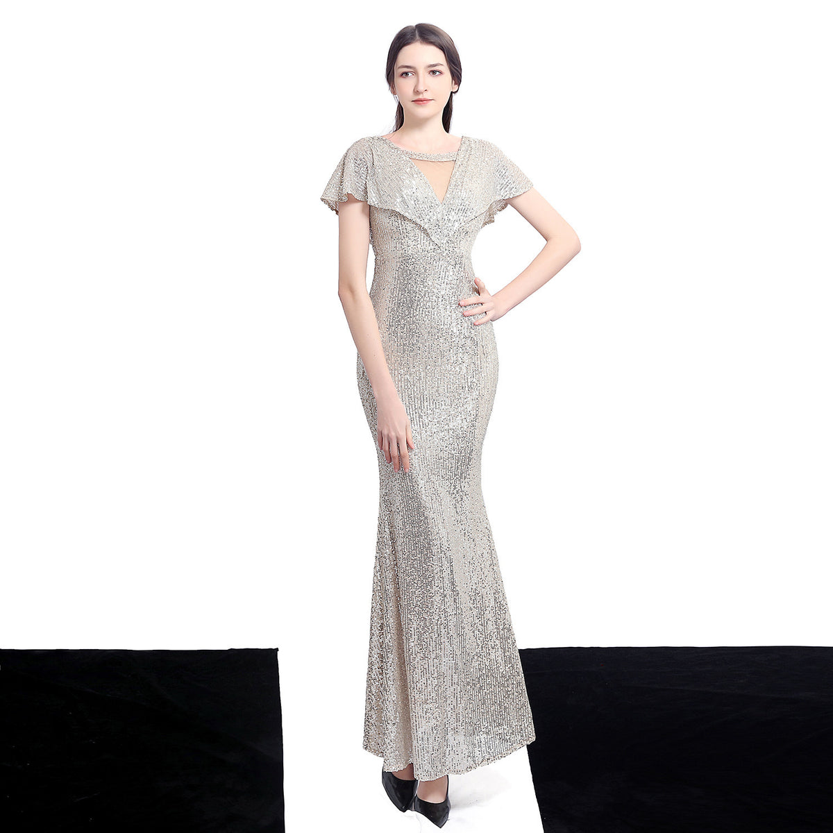 Sofya 18133 # Dress Female Fairy Dreamy Socialite Party Party Evening Dress Long Slim Toast Dress Bride