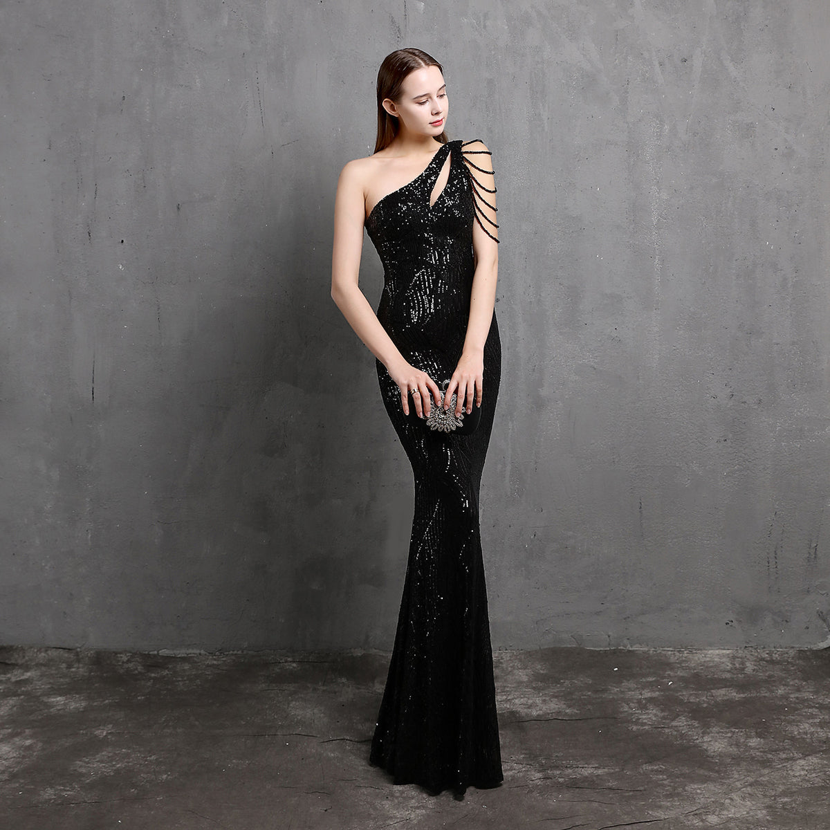 Sofya 18519 # Dress Female Fairy Dreamy Socialite Party Party Evening Dress Long Slim Toast Dress Bride