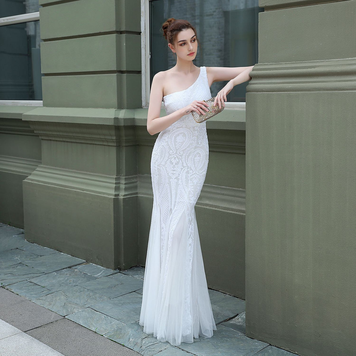Sofya 16552 # Dress Female Fairy Dreamy Socialite Party Party Evening Dress Long Slim Toast Dress Bride