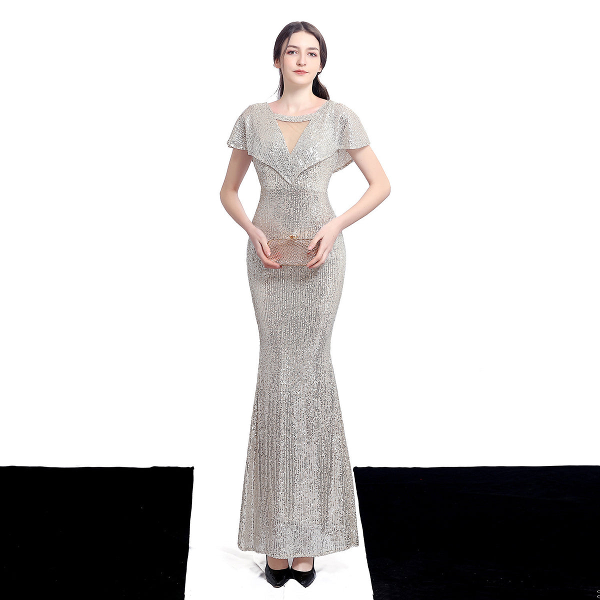 Sofya 18133 # Dress Female Fairy Dreamy Socialite Party Party Evening Dress Long Slim Toast Dress Bride