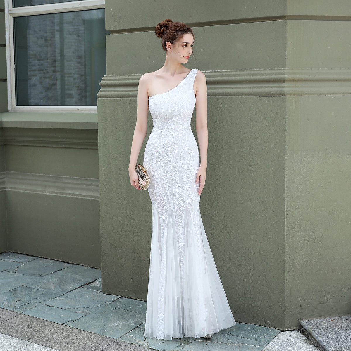 Sofya 16552 # Dress Female Fairy Dreamy Socialite Party Party Evening Dress Long Slim Toast Dress Bride