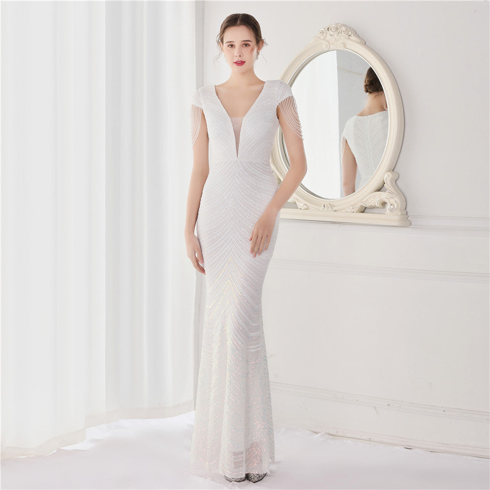 Sofya 19085# positioning flower beads + craft beads party evening dress long toast bride
